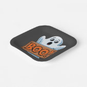 Boo Fantôme d'halloween ペーパープレート (傾斜あり)