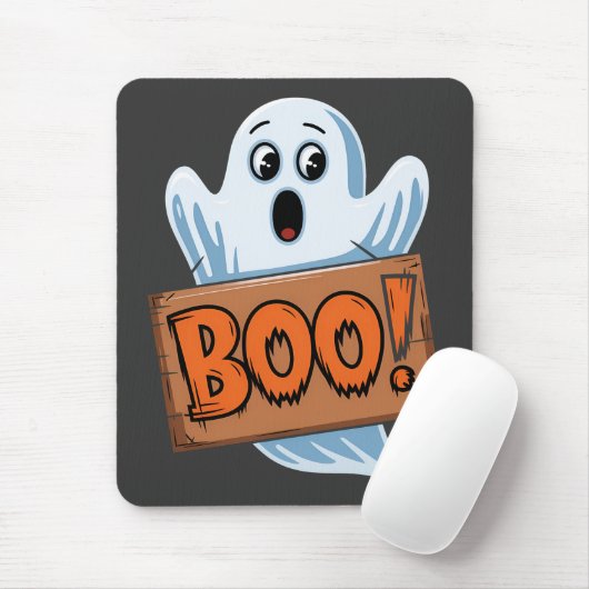 Boo Fantôme d'halloween マウスパッド (マウス)