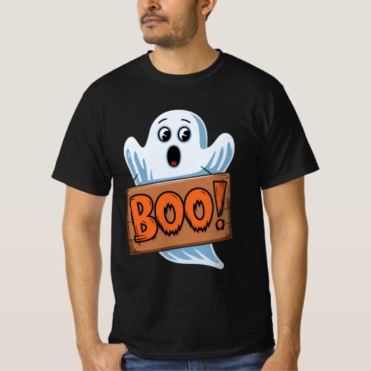 Boo Fantôme d'halloween Tシャツ (正面)