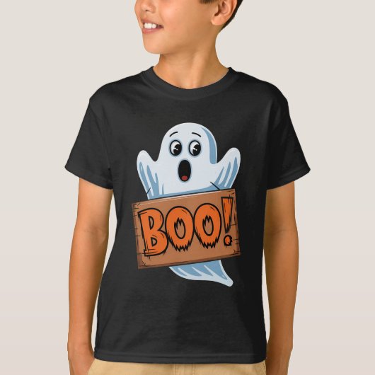 Boo Fantôme d'halloween Tシャツ (正面)