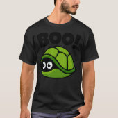 Boo! Funny Hiding Turtle Peekaboo Scary Halloween Tシャツ (正面)