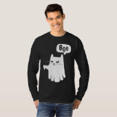 Boo Ghost Cat Disapprove Disapproval Halloween 202 Tシャツ (正面フル)