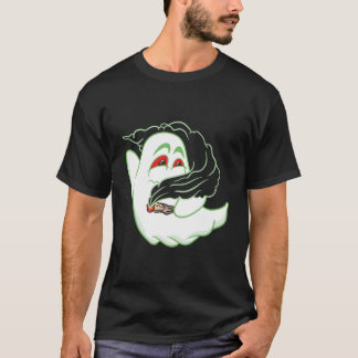 Boo Ghost Smoking Weed Thc Happy Halloweed Hallowe Tシャツ