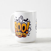 Boo ghosts halloween  コーヒーマグカップ (正面左)
