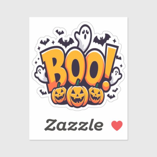 Boo ghosts halloween シール (シート)