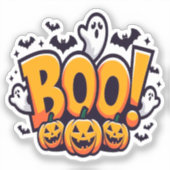 Boo ghosts halloween シール (正面)