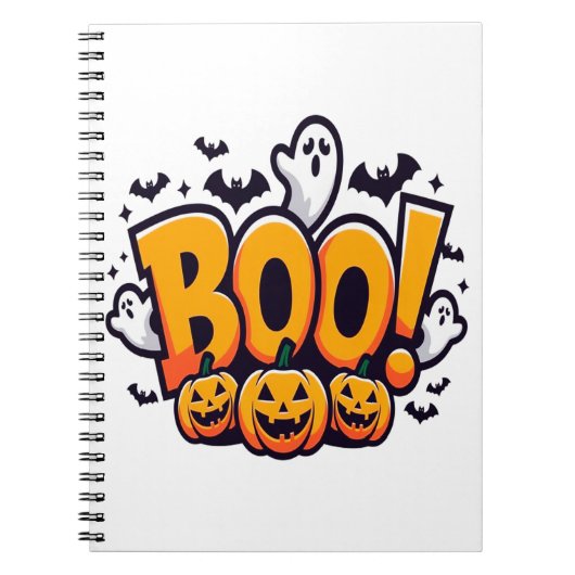 Boo ghosts halloween  ノートブック (正面)