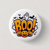 Boo ghosts halloween  缶バッジ (正面)