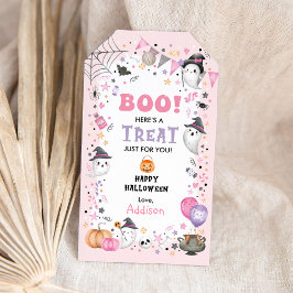 BOO! Girly Halloween Birthday Girl Party Treat ギフトタグ
