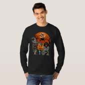 Boo  Halloween Costume With Pumpkin And Zombie Moo Tシャツ (正面フル)