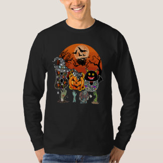 Boo  Halloween Costume With Pumpkin And Zombie Moo Tシャツ
