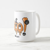 Boo Halloween cute ghost Personalized name  コーヒーマグカップ (正面右)