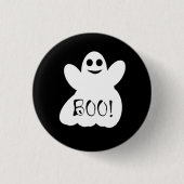 Boo! Halloween Ghost Button Badge 缶バッジ (正面)