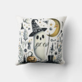 Boo Halloween Ghost Stars Night Half Moon Jack Fun クッション (裏面)