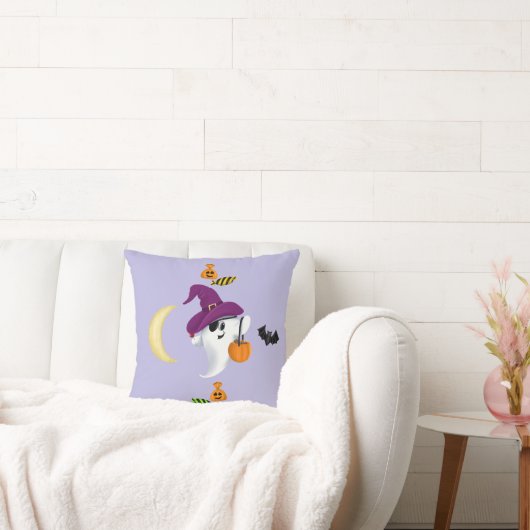Boo Halloween ghost Throw Pillow クッション (ソファ)