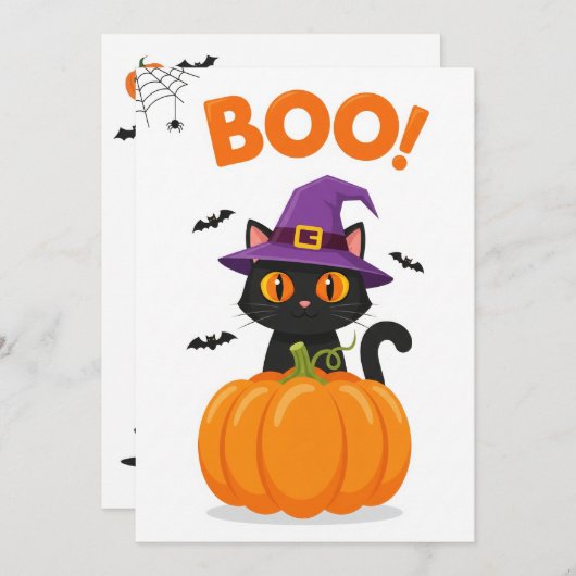 BOO! Halloween Invitation Card 招待状 (正面/裏面)