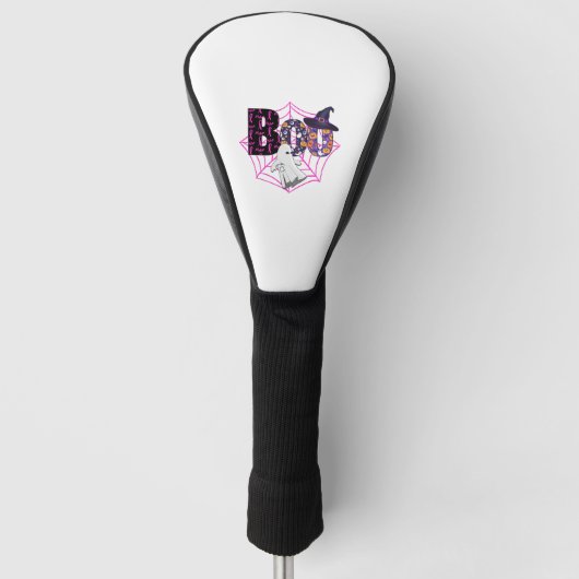 Boo Halloween October Pink ゴルフヘッドカバー (正面)