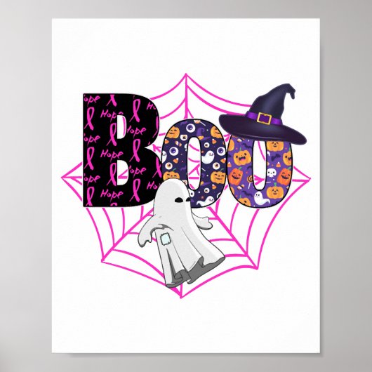 Boo Halloween October Pink ポスター (正面)