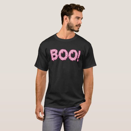 Boo Halloween Pink Tシャツ (正面フル)