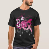 Boo Halloween Pumpkin Pink Ribbon Witch Breast  Tシャツ (正面)