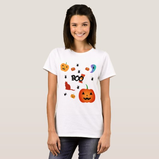 Boo Halloween Tシャツ (正面フル)