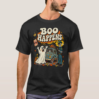 Boo Happens おもしろい幽霊の駐車違反切符 ハロウィンTシャツ Tシャツ
