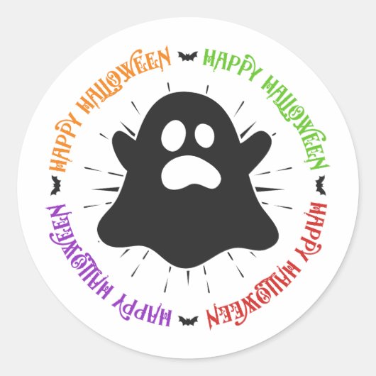 Boo!! Happy Halloween!! ラウンドシール (正面)