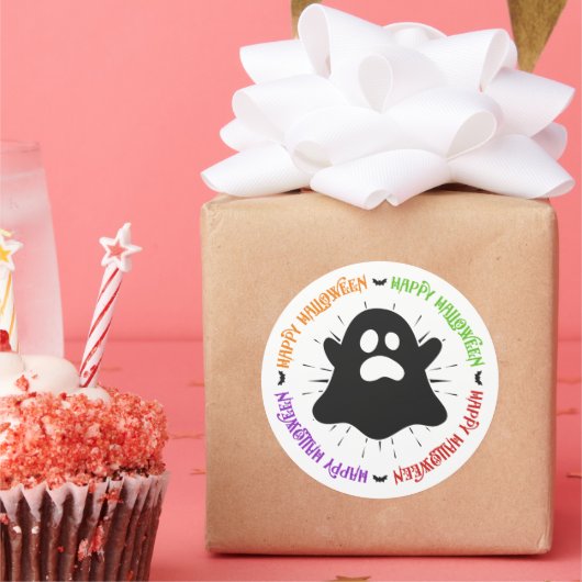 Boo!! Happy Halloween!! ラウンドシール (パーティー)