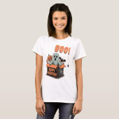 BOO! Happy Halloween Haunting Ghost T-Shirt Tシャツ (正面フル)