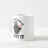 Boo-Healyと予約、ハロウィーン幽霊、こうもり、星 コーヒーマグカップ (正面左)