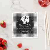 BOO - HEALY Baby Shower BW Halloweenありがとう スタンダードカクテルナプキン (インサイチュ)
