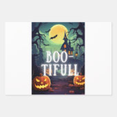 Boo-Healy Halloween Wrapping紙: Tを追加不気味する ラッピングペーパーシート (正面2)
