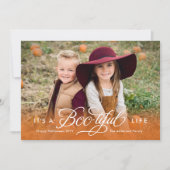 Boo-Healy Lifeハロウィンフラットフォトカード カード (正面)