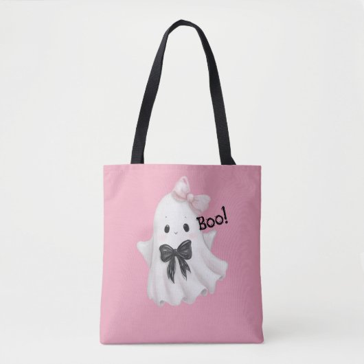 Boo in Bows トートバッグ (正面)