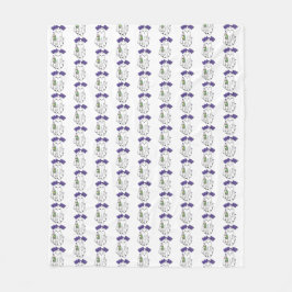 Boo-Jeeアイスコーヒーと可愛いハロウィーン幽霊 フリースブランケット