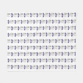 Boo-Jeeアイスコーヒーと可愛いハロウィーン幽霊 フリースブランケット (正面(横))