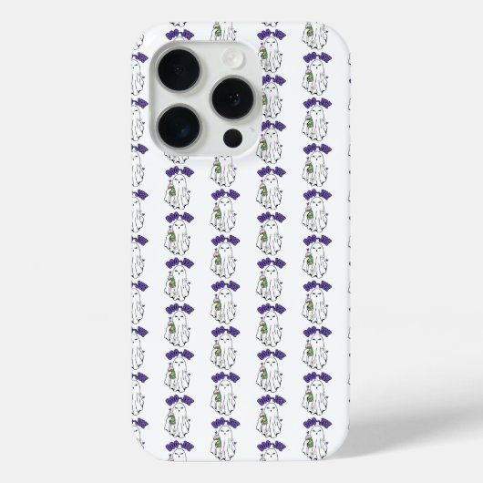 Boo-Jeeアイスコーヒーと可愛いハロウィーン幽霊 Case-Mate iPhoneケース (裏面)