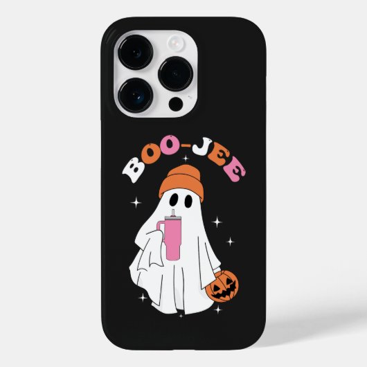 BOO JEE面白いハロウィーン幽霊コーヒーカボチャ Case-Mate iPhoneケース (裏面)
