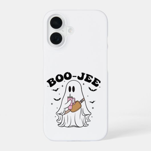 BOO-JEE おばけのハロウィン かわいい スマホケース iPhone 16ケース (裏面)