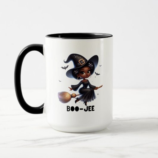 Boo-Jee Black Witch Halloween Mug マグカップ (左)