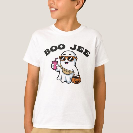 BOO-JEE Ghost – Funny Boujee Halloween Design Tシャツ (正面)