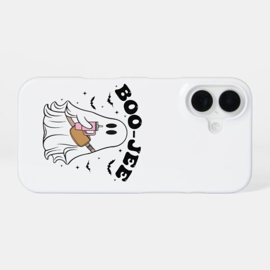 BOO-JEE Ghost Halloween Cute Phone Case iPhone 16ケース (裏面横)