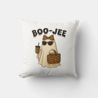 BOO-JEE Leopard Print Ghost Throw Pillow  クッション