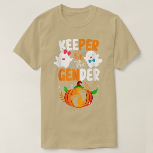Boo Keeper Of The Gender Reveal Baby Announcement  Tシャツ (デザイン正面)