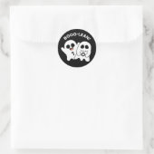 Boo-leanコンピおもしろいュータ幽霊Boolean Pun Dark BG ラウンドシール (バッグ)