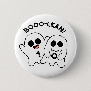 Boo-leanコンピューおもしろいタ幽霊ブール演算 缶バッジ