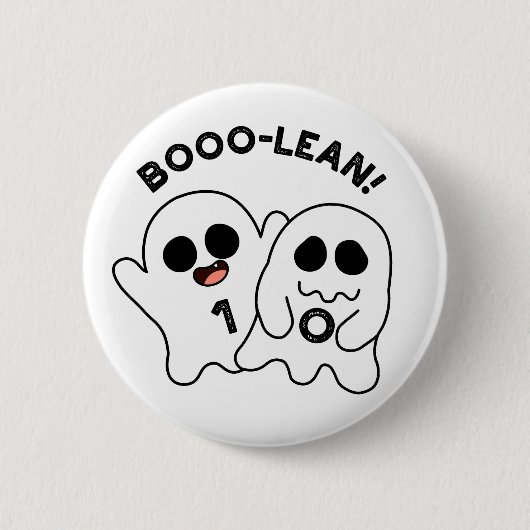 Boo-leanコンピューおもしろいタ幽霊ブール演算 缶バッジ (正面)