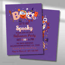 Boo Let's Get Spooky パープルハロウィンパーティー