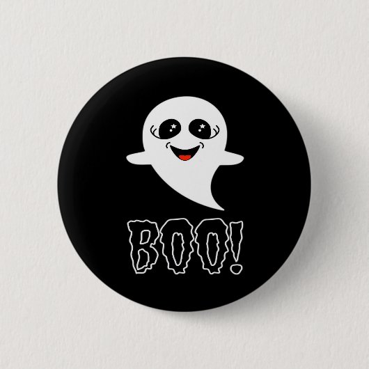 Boo Little Halloween Classic Design 缶バッジ (正面)