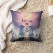 Boo Love Cute Ghost Couple Halloween クッション (ブランケット)